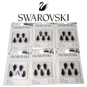 NEW 30 Swarovski Gems Black BEADS Beading Arts and Crafts Supplies Jewelry